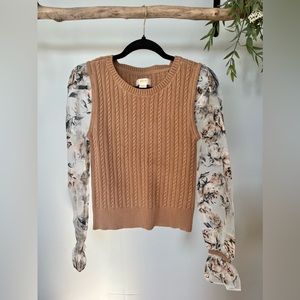 NWOT Maeve by Anthropologie Sweater Vest Blouse